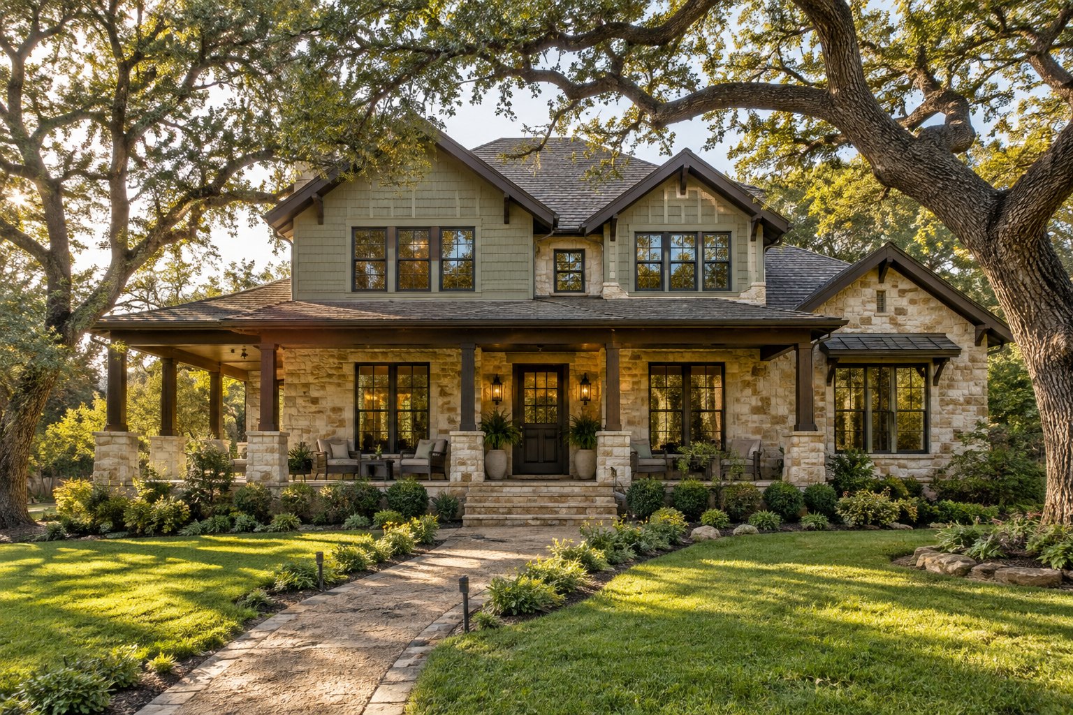 A Texas Hill Country style home, illustrative